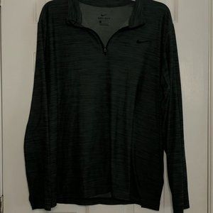 Dark Green Nike Dri-Fit Pullover